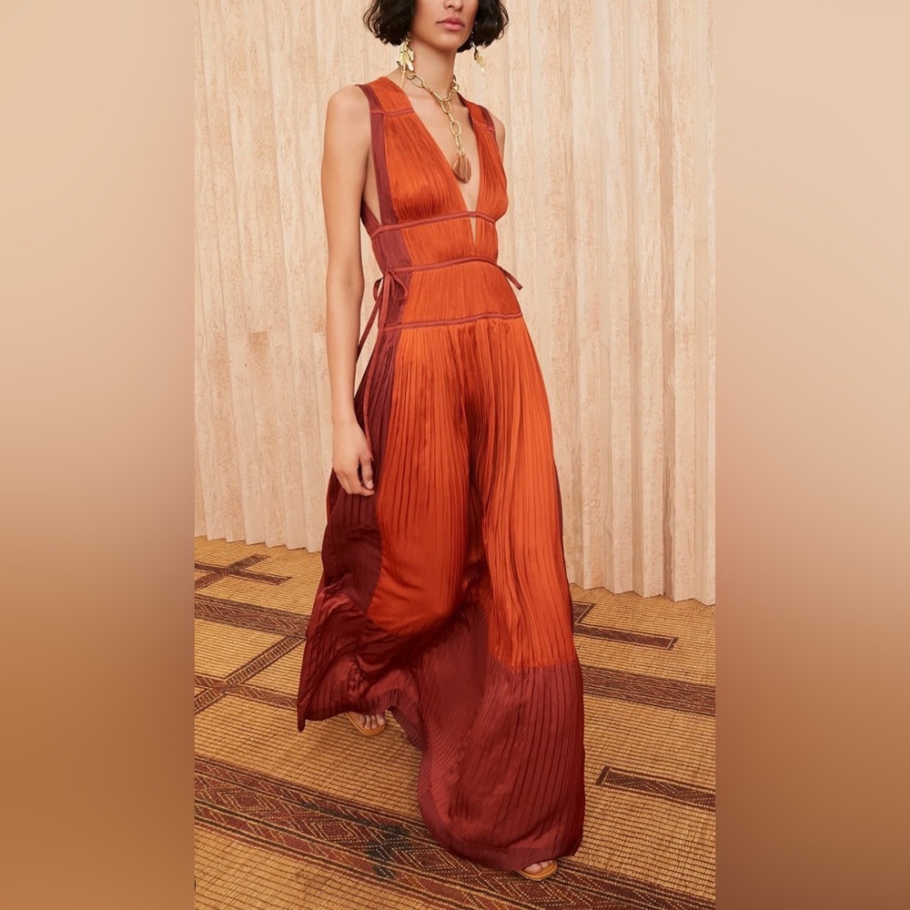 Ulla Johnson Valeria Gown US Size 8 Agate Rust Orange Dress NWT